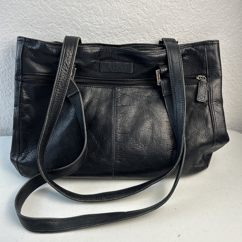 Latico Leather Shoulder Bag Black Hobo Purse Tote